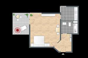 Helle 1-Zimmer-Wohnung mit großer Terrasse und separater Küche – Gärtnerstraße 31c, 86161 Wolfram-und Herrenbachviertel, Augsburg – Vorschaubild 8