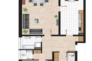 Großzügige 3-Zimmer-Wohnung mit zwei Balkonen und zwei Tiefgaragenstellplätzen – Die vollständige Adresse der Immobilie erhältst du vom Anbieter., 40474 Golzheim, Düsseldorf – Vorschaubild 9
