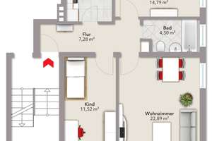 Vermietete 3-Zimmer Eigentumswohnung in der östl. Bielefelder Innenstadt – Die vollständige Adresse der Immobilie erhältst du vom Anbieter., 33609 Mitte, Bielefeld – Vorschaubild 10
