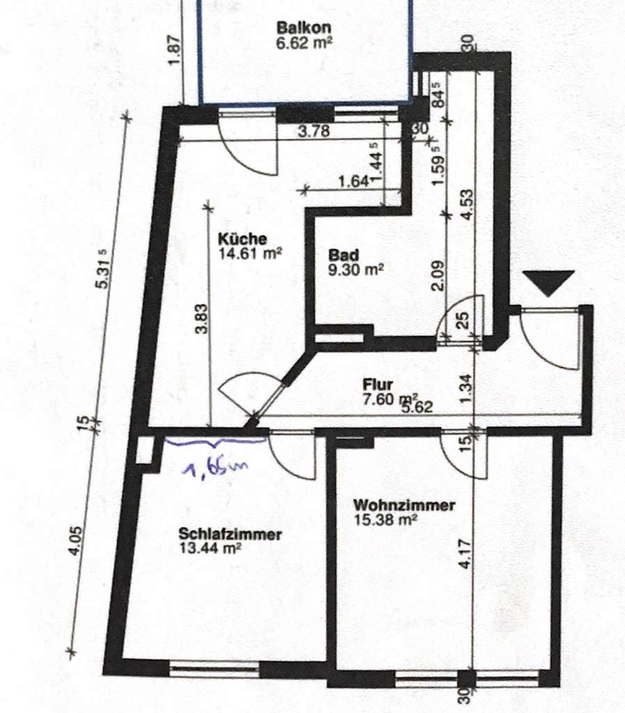 Sanierte 2-Zi Altbau-Whg., hell, ruhig, Balkonoase im 3. OG in Linden-Nord