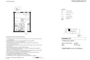 Hochparterre: Gepflegtes, möbliertes 1-Zimmer-Apartment mit Balkon, Küche und Tiefgaragenstellplatz
