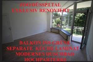 ZOO/DÜSSELTAL EXKLUSIV RENOVIERT BALKON INS GRÜNE SEP. KÜCHE LAMINAT MODERNES DUSCHBAD HOCHPARTERRE – Heinrichstraße 60A, 40239 Düsseltal, Düsseldorf – Vorschaubild 1