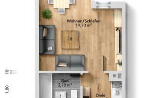 Lichtdurchflutetes Appartement in attraktiver Lage von München-Milbertshofen – Die vollständige Adresse der Immobilie erhältst du vom Anbieter., 80807 Milbertshofen, München – Vorschaubild 9