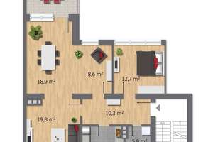 Sofort Bezugsbereit! Top gepflegte ETW mit rd. 89 m² im EG und flexiblem Grundrisskonzept – 45138 Südostviertel, Essen – Vorschaubild 18