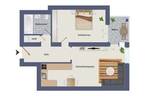 Ideal f. Singles oder Senioren. Toplage, traumhafte Aussicht, Balkon, Aufzug, TG, Hausmeisterservice – Die vollständige Adresse der Immobilie erhältst du vom Anbieter., 73207 Plochingen – Vorschaubild 15
