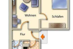 *Gemütliche 2-Zimmer mit Balkon* – Mendelejewstraße 23, 9599 Freiberg – Vorschaubild 2