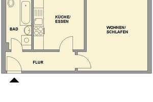 1-Raum-Wohnung nahe Küchwaldpark – Gottfr.-Keller-Str. 64, 9113 Schloßchemnitz, Chemnitz – Vorschaubild 2