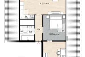 Gemütliche 3-Zimmer-Dachgeschosswohnung für Singles – Die vollständige Adresse der Immobilie erhältst du vom Anbieter., 70771 Leinfelden-Echterdingen – Vorschaubild 9