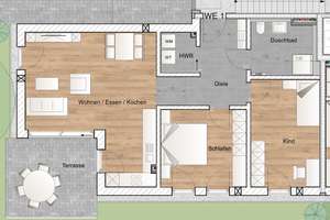 ERSTBEZUG mit GARTEN (Whg 1): Wunderschöne 3-Zimmer-Wohnung in kleinem Mehrfamilienhaus – Die vollständige Adresse der Immobilie erhältst du vom Anbieter., 80992 Moosach-Bahnhof, München – Vorschaubild 10