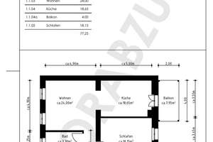 Altbaucharme mit aufgearbeiteten Dielen – Hochwertig sanierte 2-Zimmer-Wohnung mit Balkon – Wernerstr. 10, 3046 Mitte, Cottbus – Vorschaubild 3