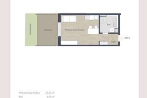 Terrassenwohnung mit Garten im Neubau: 1-Zimmer im EG – Die vollständige Adresse der Immobilie erhältst du vom Anbieter., 81243 Aubing-Süd, München – Vorschaubild 6