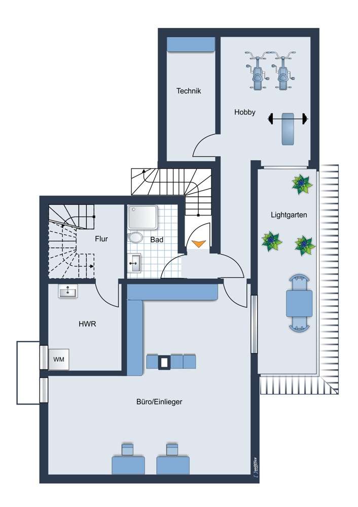 Illustration Untergeschoss