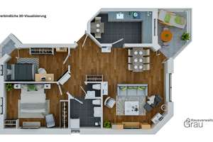 Gut geschnittene 3-Zimmer-Wohnung im 2. OG mit schönem Balkon in sehr gepflegter grüner Wohnanlage – Herzog-Ferdinand-Straße 13, 85456 Wartenberg – Vorschaubild 3