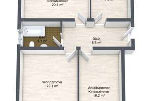 Schöne 3-Zimmer-Wohnung in Bochum – Alte Bahnhofstr. 19, 44892 Langendreer, Bochum – Vorschaubild 5