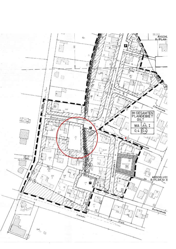 Auszug Bebauungsplan