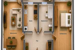 Grünblick inklusive, moderne 2-Zimmer-Wohnung mit Südbalkon und optionaler Garage – Bramdelle 32, 42279 Langerfeld-Beyenburg, Wuppertal – Vorschaubild 12