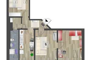 Dachgeschosswohnung mit Tageslichtbad – Fichtestr. 49, 9126 Gablenz, Chemnitz – Vorschaubild 6