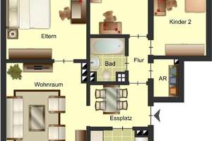 Charmante 4-Zimmer-Etagenwohnung in Bocholt – familienfreundlich mit Kinderspielplatz – Lübecker Straße 35, 46397 Bocholt – Vorschaubild 2