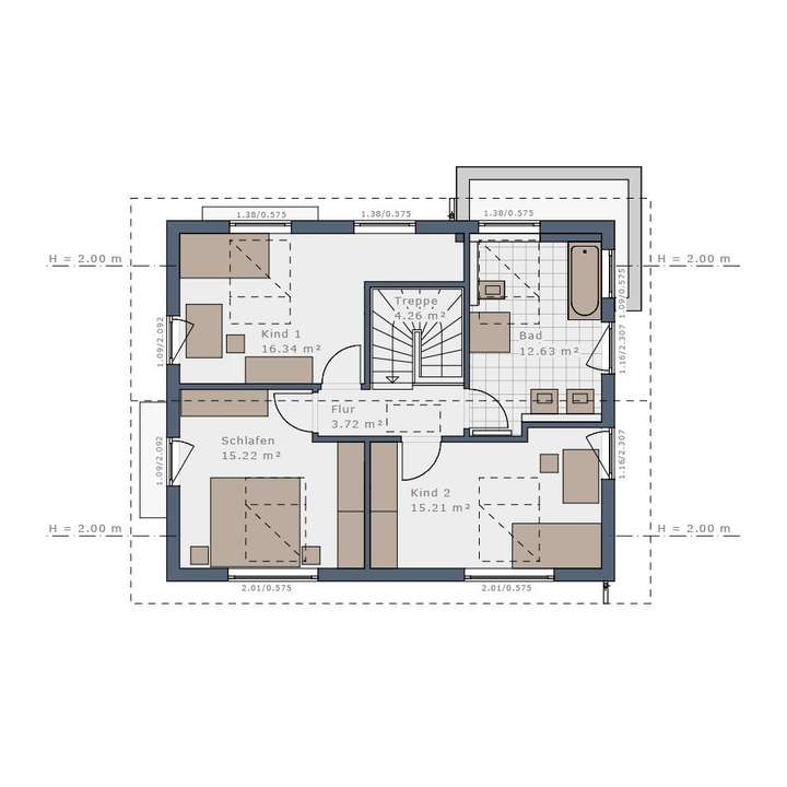 Grundriss Obergeschoss