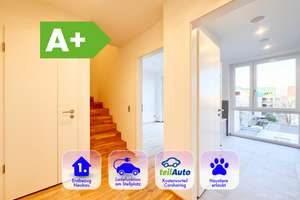 * Auf 2 Etagen * 4 Zimmer * Wohnung * A+ * NEUBAU * am Auenwald * Balkon * TG *