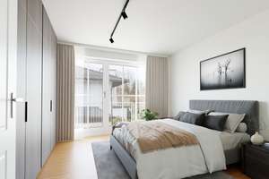 sehr geräumige Balkonwohnung mit schönem Ausblick, Tiefgarage – Die vollständige Adresse der Immobilie erhältst du vom Anbieter., 81827 Waldtrudering, München – Vorschaubild 4