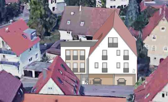Aichtal-Aich: MFH-Projekt mit Baugenehmigung - 7 WE - 464,79 m² Wfl - 7 Carports - provisionsfrei