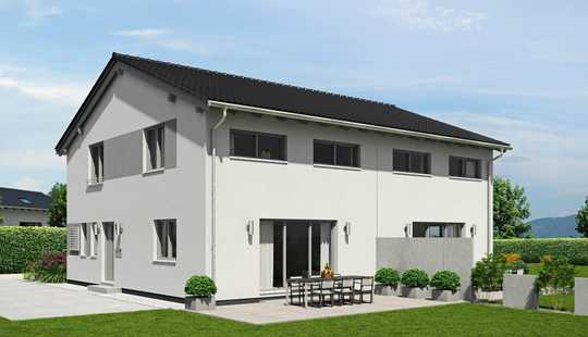 Bild von Neubau Doppelhaushälfte mit Stil und Nachhaltigkeit