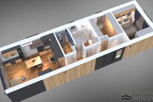 Kaufen günstiger als Mieten. 
Modernes Bungalow-Modulhaus in Münster-Roxel (KfW-55, energieeffizien – Die vollständige Adresse der Immobilie erhältst du vom Anbieter., 48161 Roxel, Münster – Vorschaubild 5