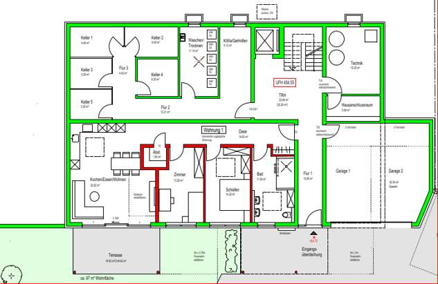 Eingangsebene - Wohnung 1
