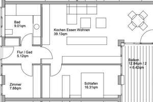 + Neu + 2-Zimmer-Wohnung mit Balkon in Rastatt – Am Schlossplatz – Am Schlossplatz 13, 76437 Rastatt – Vorschaubild 2