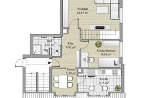 2,5-Zimmer-Wohnung im Grünen mit herrlichem Ausblick – Die vollständige Adresse der Immobilie erhältst du vom Anbieter., 70186 Gaisburg, Stuttgart – Vorschaubild 12