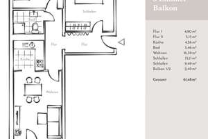 3-Zimmer-Wohnung mit BALKON und Badewanne - Wohnberechtigungsschein erforderlich – Dequeder Straße 25, 39124 Neue Neustadt, Magdeburg – Vorschaubild 8
