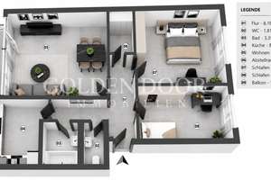 Bezugsfreie 3-Zimmer-Wohnung mit Balkon, Grünblick & umfassender Renovierung in Frankfurt-Nied – 65934 Nied, Frankfurt am Main – Vorschaubild 14