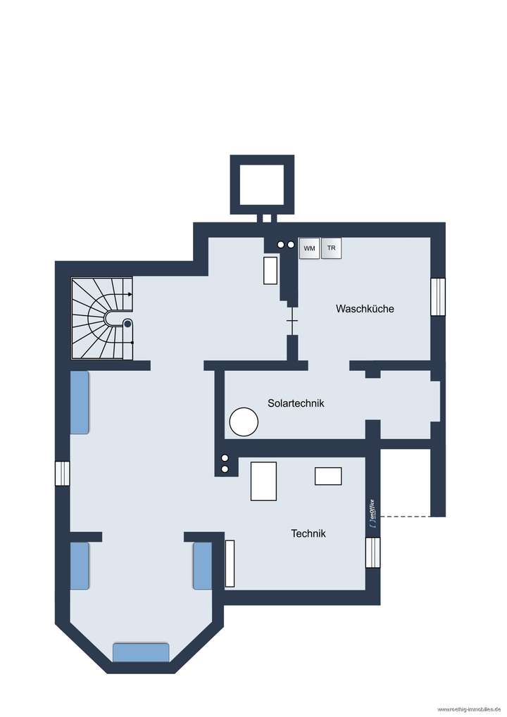 Grundrissskizze Untergeschoss 