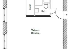 Bezugsfertiges möbliertes 1-Zi-Studio zw. Potsdam & Berlin: ONLINE BESICHTIGUNG MÖGLICH – Seeburger Chaussee 2 Haus 1, 14476 Groß Glienicke, Potsdam – Vorschaubild 7