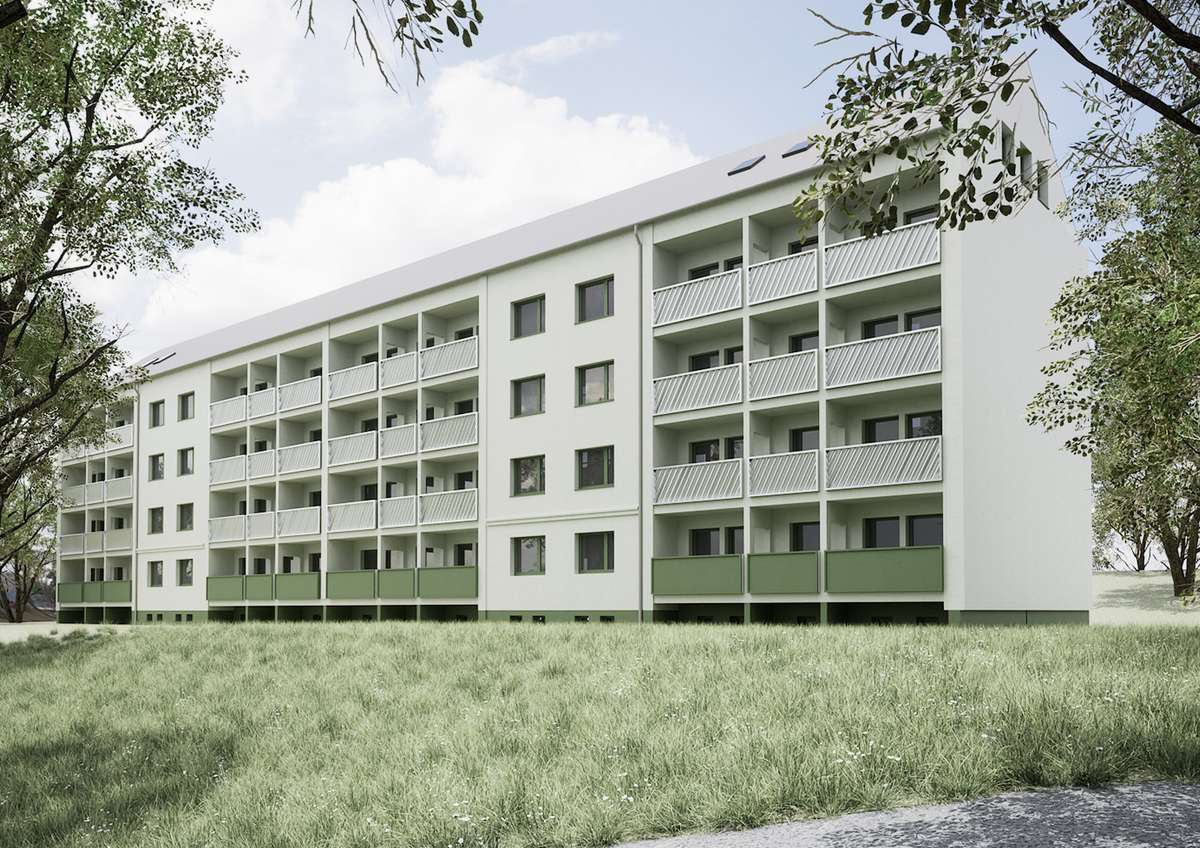 Ansicht Balkonseite Planung