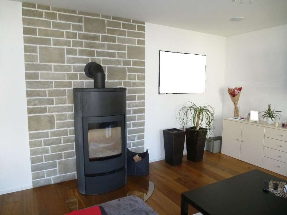 Kaminofen im Wohnzimmer