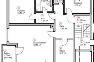 Helle 3-ZKB-Wohnung mit Balkon in gefragter Lage zu verkaufen. Vermietet – Die vollständige Adresse der Immobilie erhältst du vom Anbieter., 56076 Pfaffendorfer Höhe, Koblenz – Vorschaubild 3