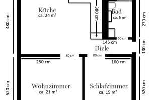 Modern geschnittene 2 Zi.-Wohnung mit Stellplatz in verkehrsberuhigter Einbahnstraße – Kleine Pfahlstraße 21, 30161 Oststadt, Hannover – Vorschaubild 1