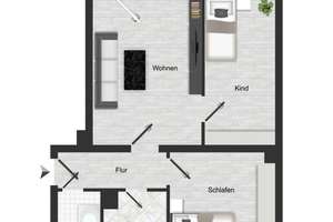3-Raum-Wohnung nahe Marie-Luise-Pleißner-Park – Zschopauer Platz 12, 9126 Bernsdorf, Chemnitz – Vorschaubild 5