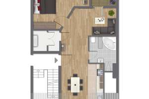 Attraktive 2-Zimmer-Dachgeschosswohnung mit Balkon, Stellplatz und neuer Einbauküche in Huckingen – Biegerfelder Weg 39, 47259 Huckingen, Duisburg – Vorschaubild 12