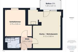 Kapitalanlage in gefragter Lage von Oldenburg - Gepflegte 2-Zimmer-Wohnung mit Stellplatz – Die vollständige Adresse der Immobilie erhältst du vom Anbieter., 26133 Bümmerstede, Oldenburg (Oldenburg) – Vorschaubild 13