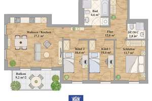 Familientraum mit hochwertiger Ausstattung! 2 Bäder! Balkon! – Die vollständige Adresse der Immobilie erhältst du vom Anbieter., 1219 Leubnitz-Neuostra, Dresden – Vorschaubild 8
