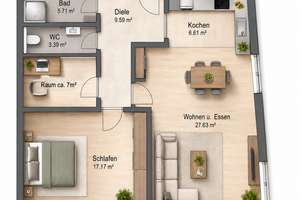 Moderne 2-Zimmer-Wohnung mit großem Balkon, Keller und Stellplatz – Die vollständige Adresse der Immobilie erhältst du vom Anbieter., 22459 Schnelsen, Hamburg – Vorschaubild 8