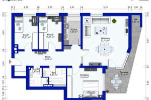 Alt-Rahlstedt: Helle 4-Zimmer-Erdgeschosswohnung mit Terrasse und viel Grün – ideal für Familien – 22149 Rahlstedt, Hamburg – Vorschaubild 13