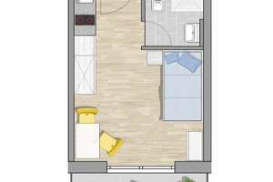 Für SchülerInnen, StudentInnen und Auszubildende - möbliertes Apartment mit Balkon – Firnhaberstr. 12a, 86159 Hochfeld, Augsburg – Vorschaubild 6