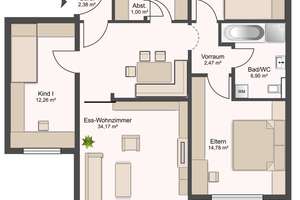 4,5 Zimmer Wohnung in ruhiger Lage - Nähe IPAI in Heilbronn zu verkaufen! – Die vollständige Adresse der Immobilie erhältst du vom Anbieter., 74078 Frankenbach, Heilbronn – Vorschaubild 15