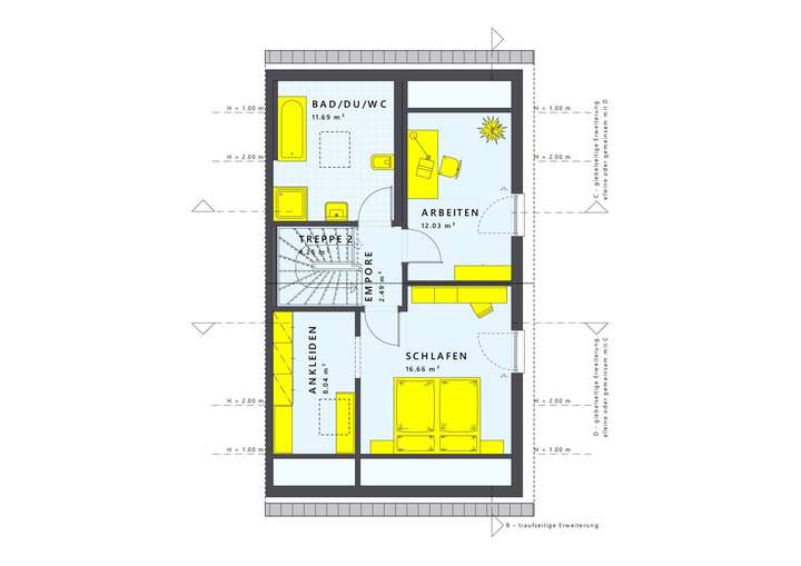 Gestaltungsbeispiel Grundriss
