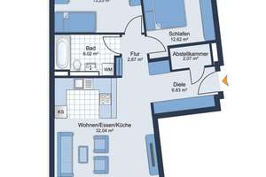 Attraktive 3-Zimmer-Wohnung in zentraler Lage – mit Loggia, Balkon und Tiefgaragenstellplatz – Die vollständige Adresse der Immobilie erhältst du vom Anbieter., 81241 Pasing, München – Vorschaubild 42