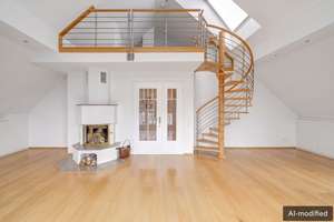 Ruhige 4-Zimmer-DG-Wohnung mit 2 Bädern, 2 Balkonen + Galerie in Waldtrudering – Die vollständige Adresse der Immobilie erhältst du vom Anbieter., 81827 Waldtrudering, München – Vorschaubild 1